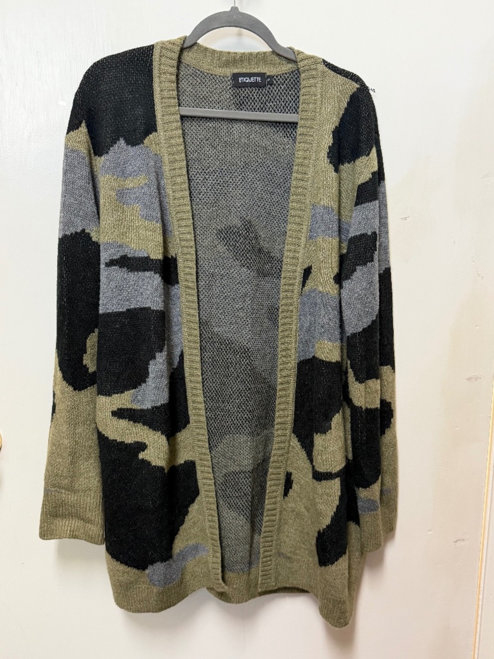 Etiquette Camo Cardigan